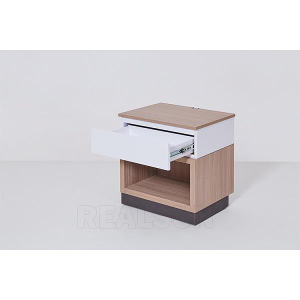 Simple Practical Wooden Hotel Bedside Tables With One Drawer Queen Bed Night Stand