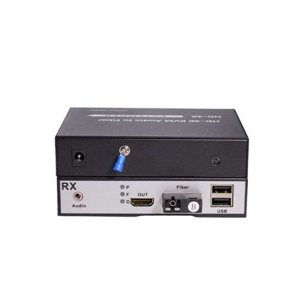 4K HDMI Fiber Extender KVM With USB Local Loopout 3.5mm Audio Single Fiber Up To 20Km