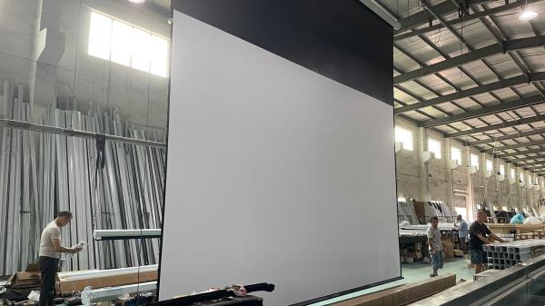 Grande da tela do projetor de 400 polegadas motorizado com HD Mate White Fabric