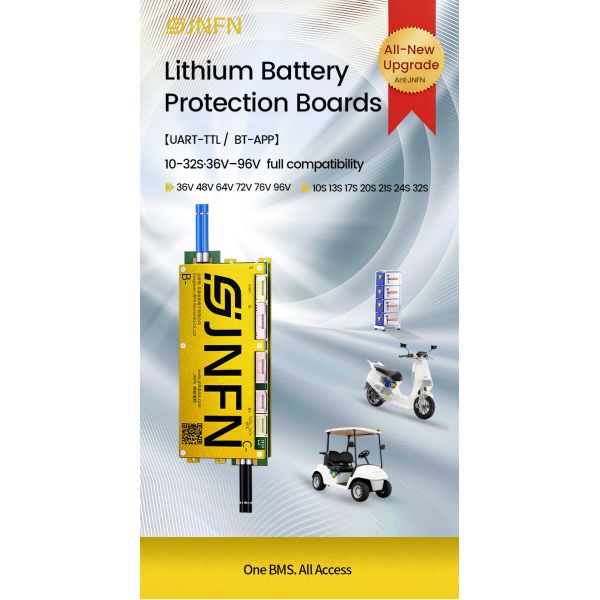 10-32S 150V Li-ion Lifepo4 Smart BMS 16S 48V 20S 60V 30S 96V 400A 420A with BT UART CAN for 18650 Battery Pack