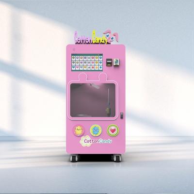 Cor múltipla da máquina de venda automática do algodão doce do robô do CE de ROHS totalmente automático