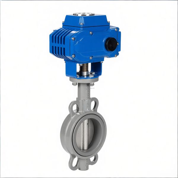 2IN10IN Electric Cast Iron WCB Soft-Sealed Centerline Adjustable Butterfly Valve DC24VAC110V/220V/380V Ordinary/Intelligent Type