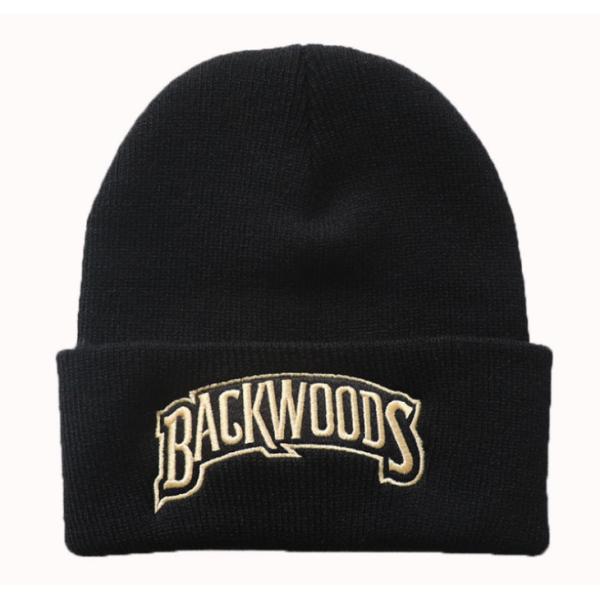 100% Acrylic Backwoods Warm Woolen Ladies Cap Embroidery Knitted Hip Hop Beanie Hat