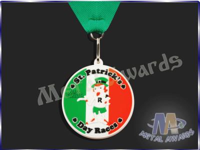 2D Or 3D Soft Kids Plastic Medals Bulk , Childrens Football Medals Snap Hook Attached