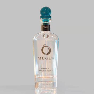 Megon Sochoo Empty Vodka Bottle Golden Foil Wine Bottle With Glass Stopper