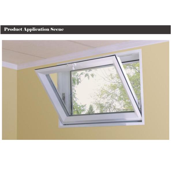 Tempered Safety Glass Aluminium Swing Window White Powder Coated Color