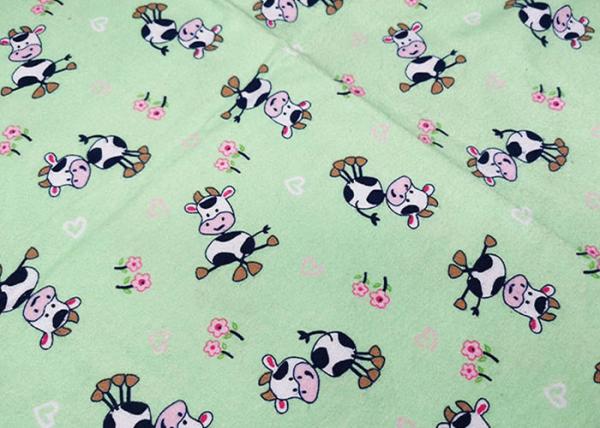 Cute Animal Printing Cotton Flannel Cloth Waterproof For Children'S Warm Care