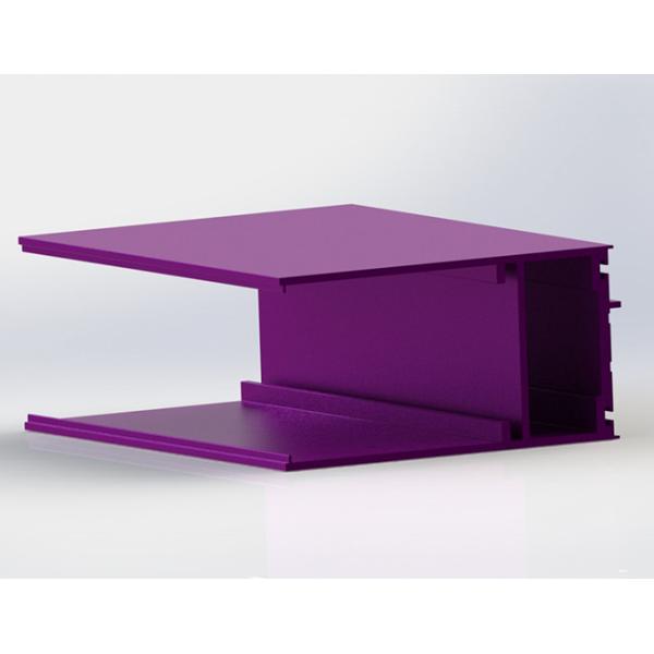 Rose Red Color Aluminum Curtain Wall Profile T5 State Excellent Thermal Conductivity