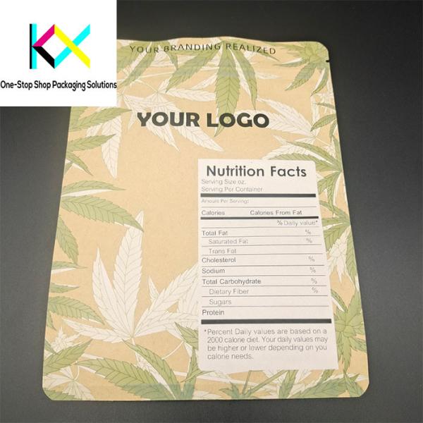Resealable Custom Food Packaging Bags Stand Up Mylar Food Bags OEM ISO 9001