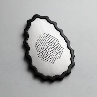 Masculine Men's Pendant:Thick metal frame,solid black,embodies masculinity