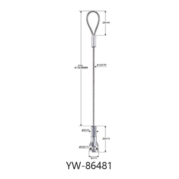1.8mm Dia Adjustable Suspension Cable Kit For Hanging Systems YW86476