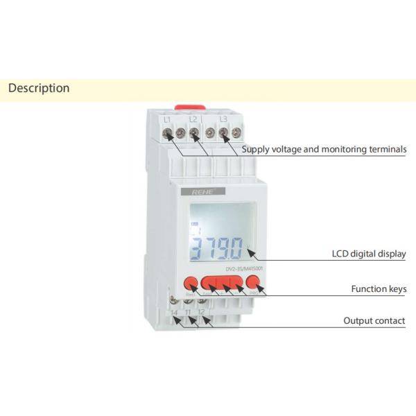 DV2-3SM240 LCD Phase Loss Phase Reversal Phase Asymmetry Voltage Protecter with Neutral