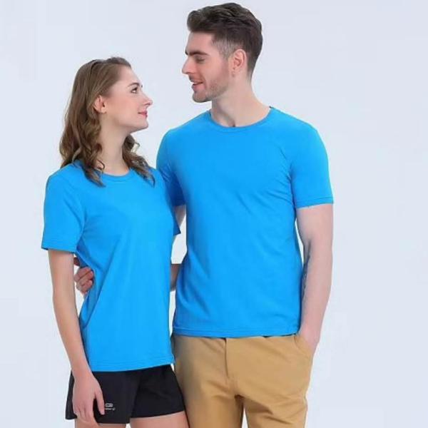 Mix color Wholesale in bulk O neck Customized Blank T-shirt cotton preshrunk fabric moisture absorption sports apparel