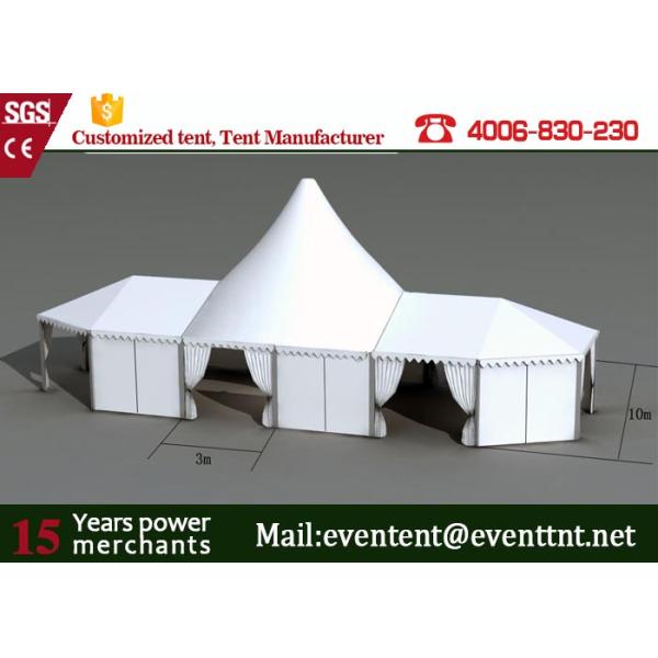 Folding Camping Tent White , High Peak Tension Tents With Roof Top Waterproof