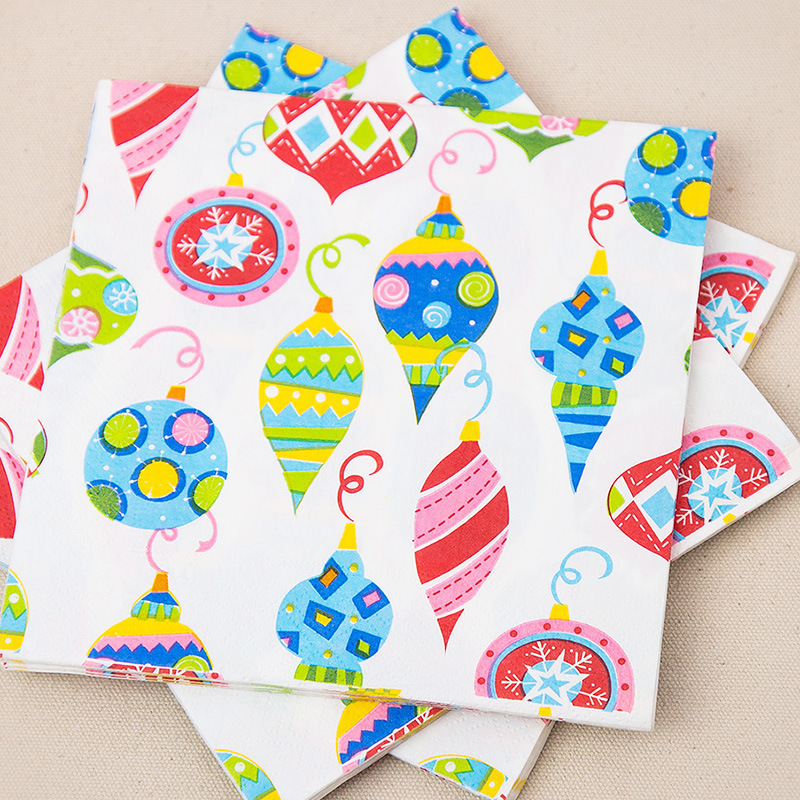 Printed Napkins Butterfly & Animal Creative Designs Eco-Friendly Food Grade  for Parties & Weddings