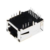 O conector portuário do perfil baixo Rj45 da base-T de G10-1GHN-056 1 Tab Up 10G protegeu com EMI Finger
