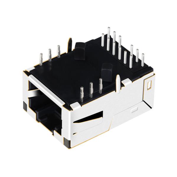 Étiquette 1000 gauche simple de la base-T 7499111615 VERS LE HAUT du connecteur femelle LPJK7036-8A98NL de l'Ethernet RJ45