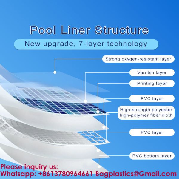 Factory UV Resistant Blue PVC Swimming Pool Plastic Vinyl Liners For Above And Below Ground Pools Reinforced PVC 1.5mm High Polymer Waterproof Membrane Pool Liner Colorful 1.5mm Small Pool Swim Fest