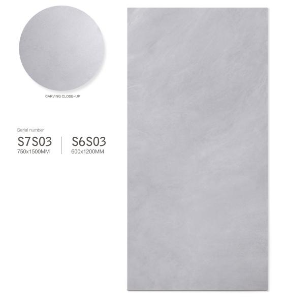 Plancher extérieur gris clair antidérapant Carreaux durables et 600x1200mm Carreaux de porcelaine douce vitrée Pour le salon