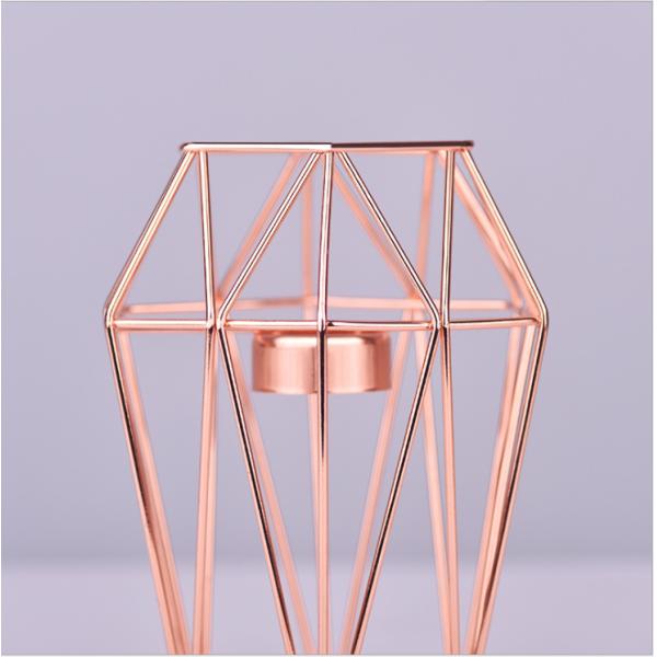 Simple Iron geometric Candle Holder Wedding Home Gem Candle stand Craft