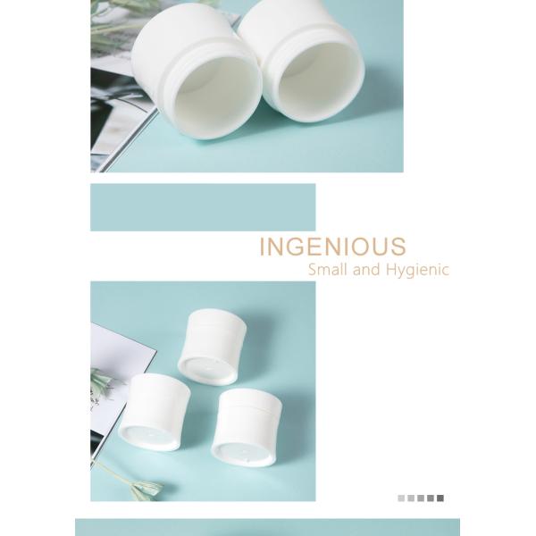 Wholesale Custom Logo Plastic Cosmetic Jar15g 30g 50g Cream Empty White Cylinder