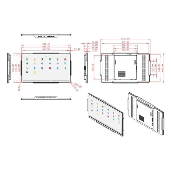 43-Inch Android Large-Scale Control System for Immersive Retail Displays, Public Information Boards, Security Terminals, and Medical Equipment