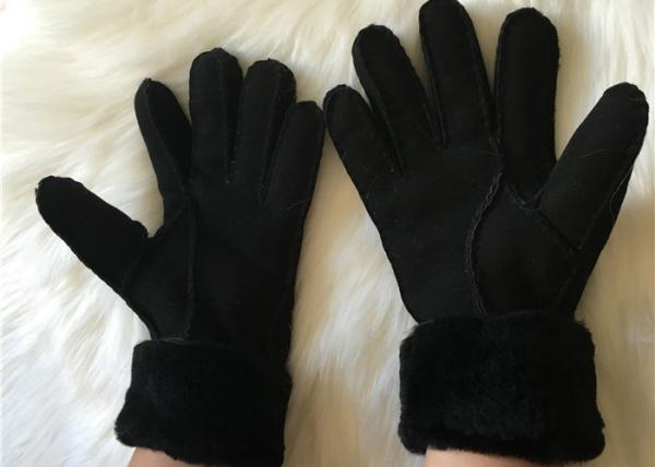UGG Style Real Sheepskin Gloves Women Shearling Lamb fur Lined Work Glove