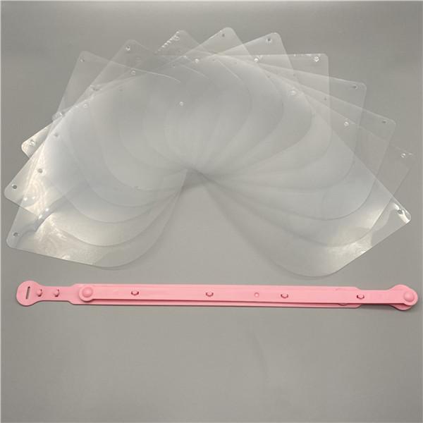 Anti Fog Pink Frame Reusable Face Shield , Full Face Shield Anti Spitting