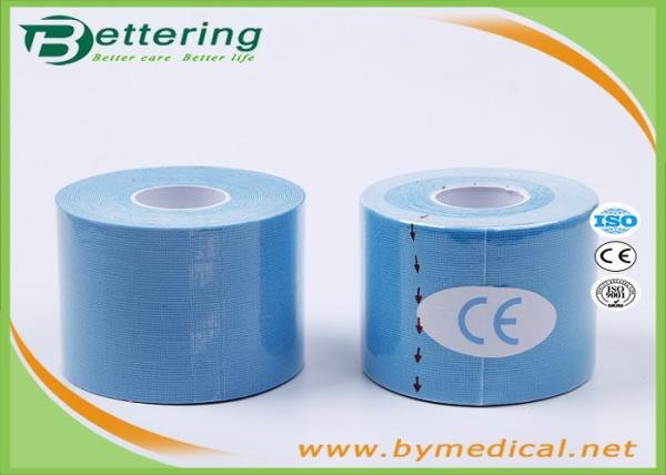 Muscle Support Kinesiology Tape For Back Pain , Physio Athletic Tape 5cmX5m Blue Color