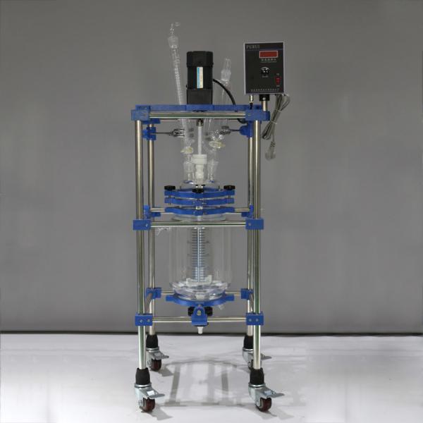 Brake Type Corner Wheel Glass Reactor 50-600 Speed Borosilicate Spray Heating 220V 60Hz