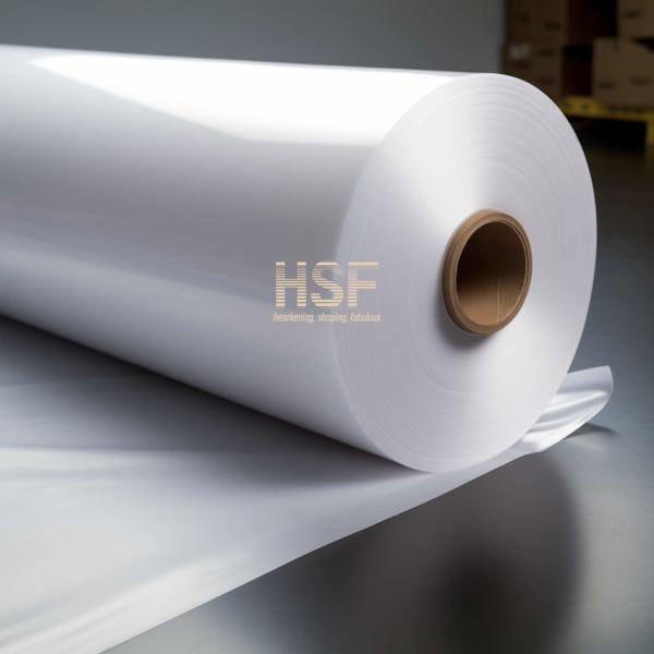 40uM films de libération de PE blanc opaque largeur 2m Silicone UV durci