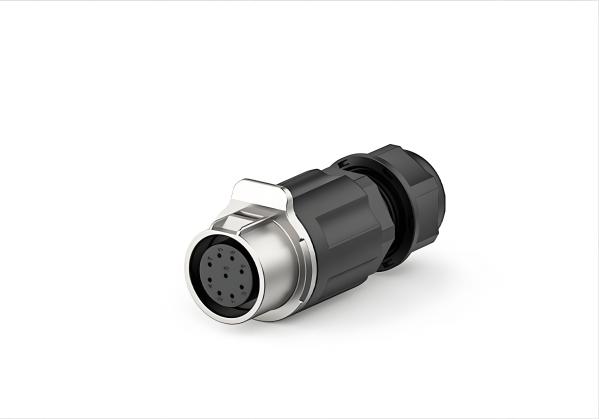 LP20 9-Pin 5A Signal Cable-to-Cable Waterproof Connector - Metal Shell, Plastic Interface, Solder Terminals