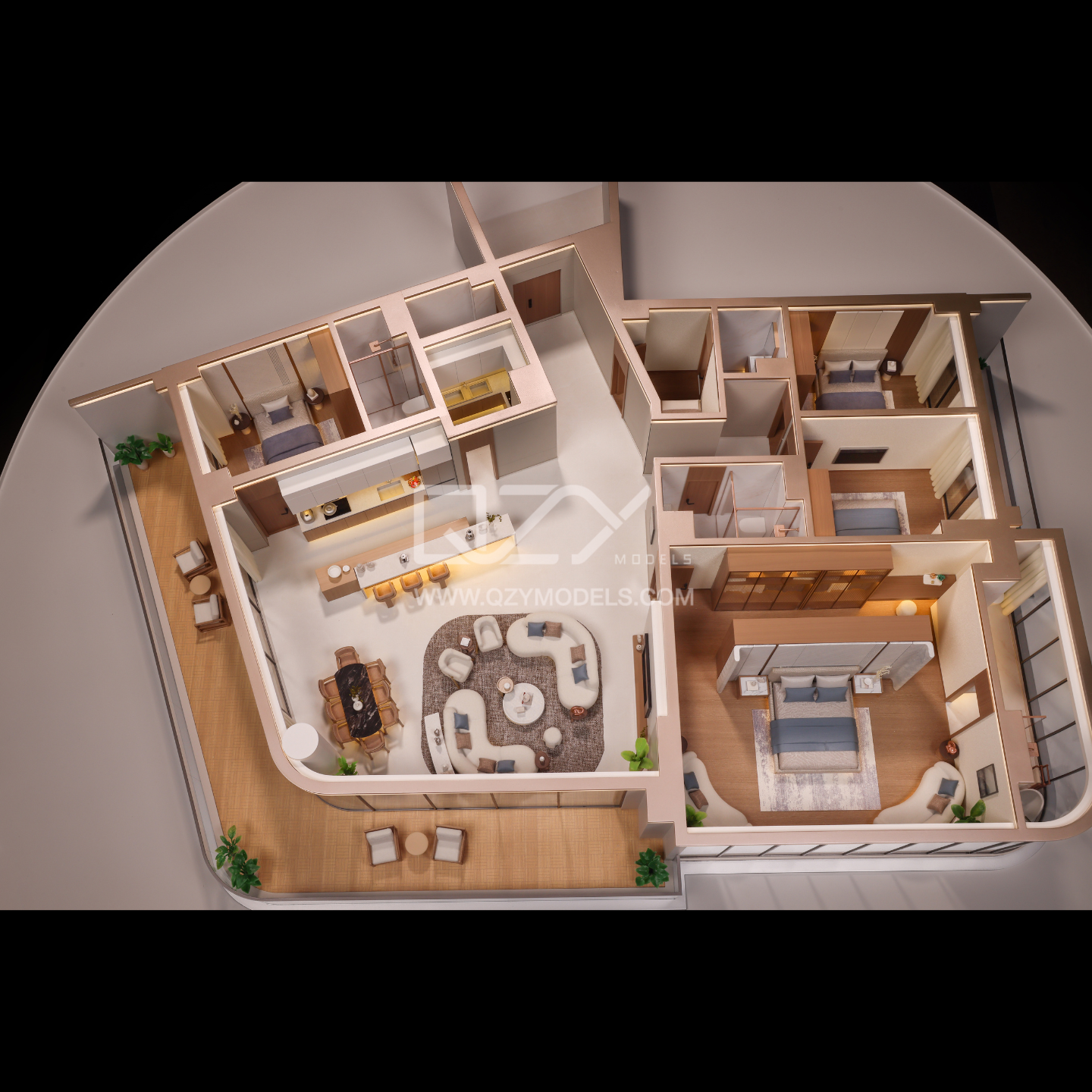 1:25 Scale Realistic Style Architectural Section Model with Multi-Perspective Design for Colombo ICC