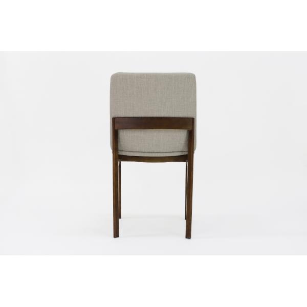 Silla de comedor de madera sólida con tapicería y brazo de acento