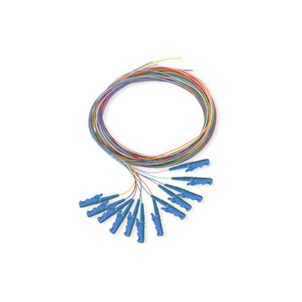 Custom Fiber Optic Pigtail with SC E2000 FC ST Connector 0.9mm 12 Colors Cable for Low Loss Transmission