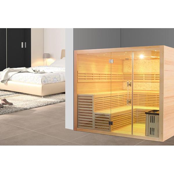 Traditional Steam Stove Sauna Room Premium Hemlock Indoor Dry Steam Sauna Cabin