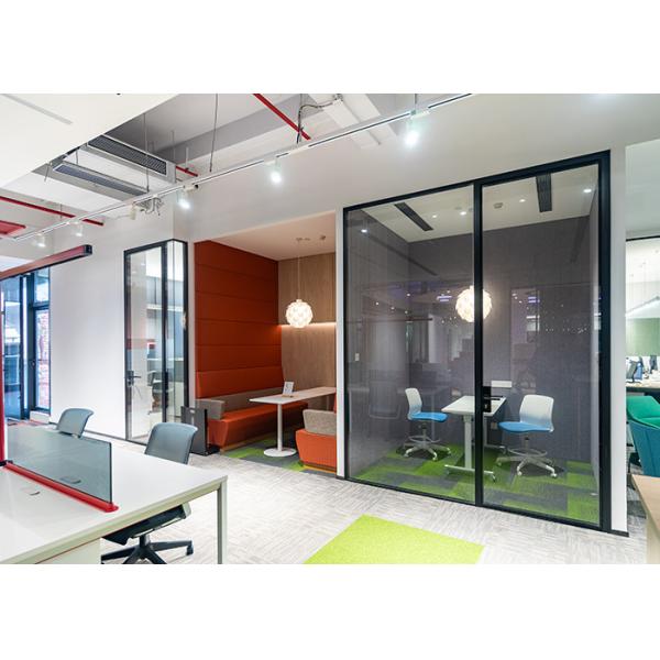 Stylish High-Quality Aluminum Framed Glass Partition Walls for Offices frosted glass dimming glass blinds for privacy
