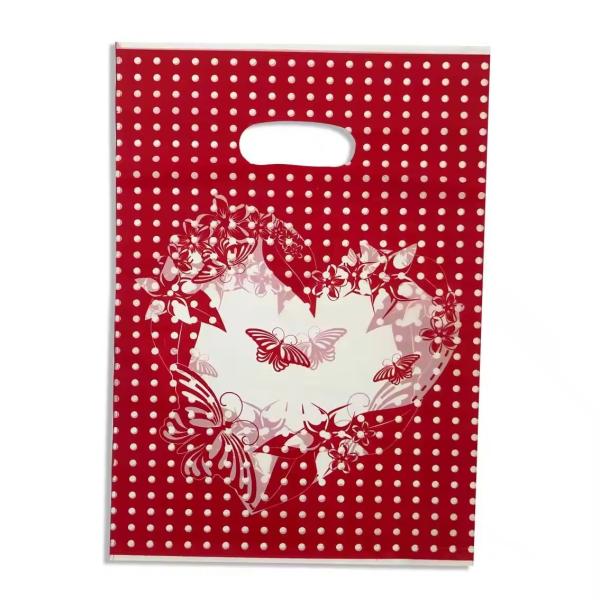 HUAN QIU PE Biodegradable Tote Bags Mailing Bags With Handles