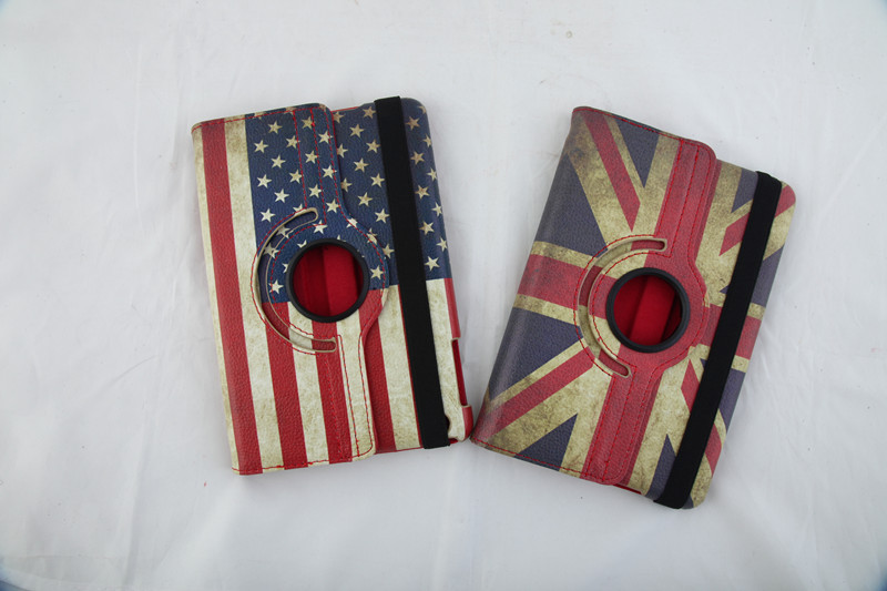 Ultralight PU Ipad Mini Hard Shell Case With Union Jack / American Flag