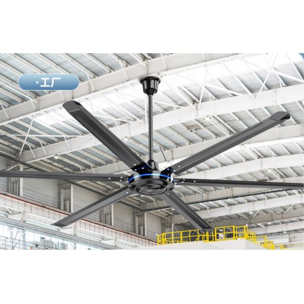 Industrial 80 100 120-Inch Aluminum DC Motor Ceiling Fan with 6 Blades Remote Control