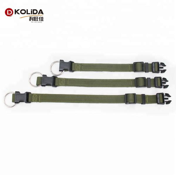 Adjustable Nylon Webbing O Ring Dog Collars For Dog Eash Washing