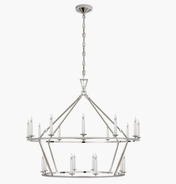 Comodidad visual Darlana Gran candelabro de anillo de dos niveles CHC 5179
