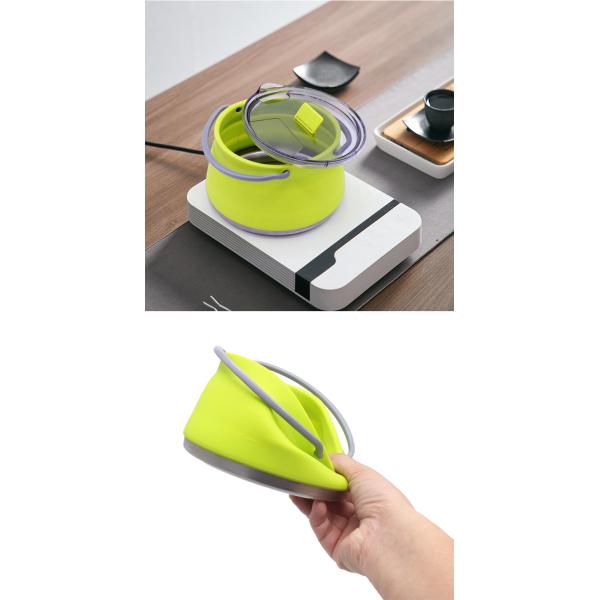 Портативная складчатость силикона варя бак 1.0L для на открытом воздухе располагаться лагерем