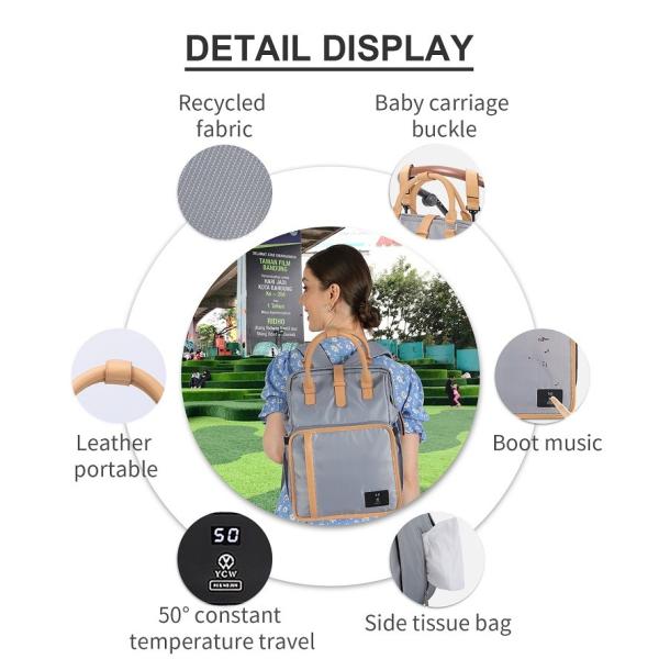 Mini petit sac à couches porte-monnaie sac à dos poche de bouteille isolée 11X8X15