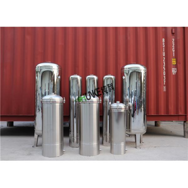 SS304 Stainless Steel Filter Housing / Water Mechanical Active Carbon Filter Vessel