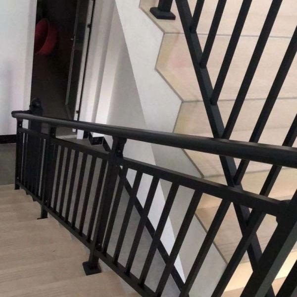Balcony Tinted Black Aluminum Handrail Profile U Channel Clamp Glass Railing