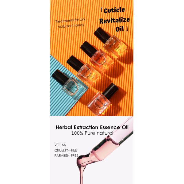 Manicura y Pedicura Cuidado de las uñas Profesional Aceite hidratante de tamaño de viaje Roller Pen Aceite de cutícula con etiqueta aduanera