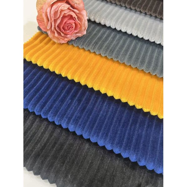 100%Polyester corduroy sofa fabric strip new knitted velvet hometextile fabric for sofa
