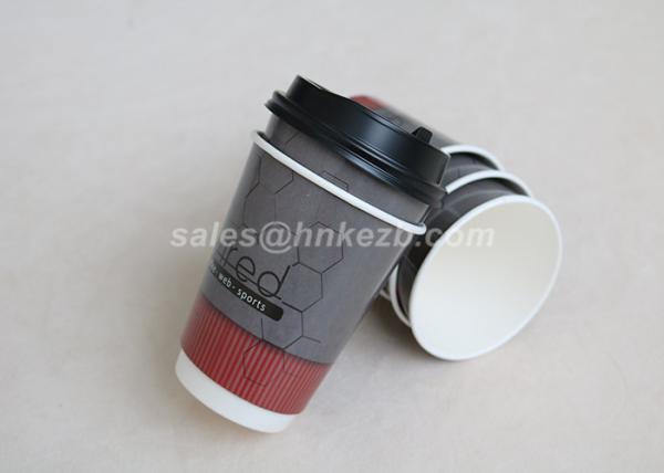 Take Out Vending Paper Cups , Insulated Hot Coffee Cups For Public Place