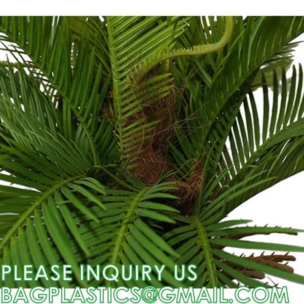Gorgeous Cycas Revoluta Sago Palm Tree Artificial Plant with Nursery Pot, Feel Real Technology, 28 Long & Giant